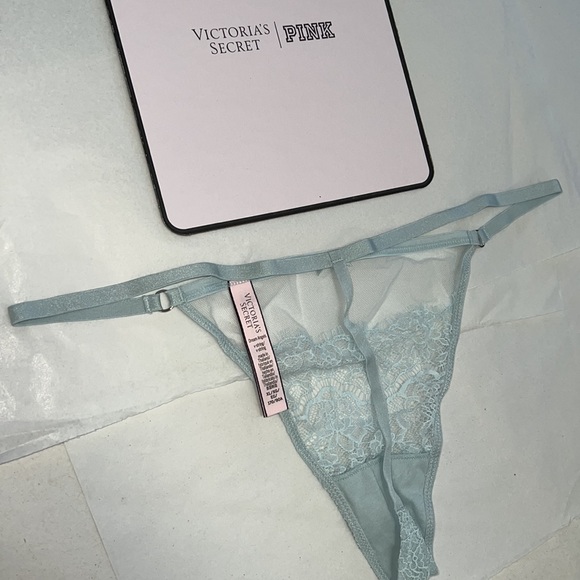Victoria's Secret Lace & Mesh VString THONG Panty XL - Picture 9 of 11